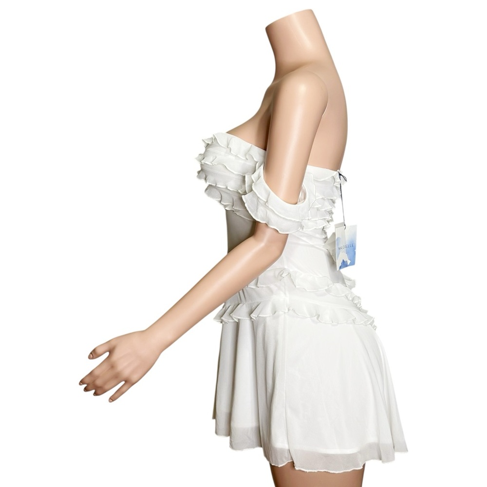 MAJORELLE White Ruffle Mini Dress - Picture 8 of 12